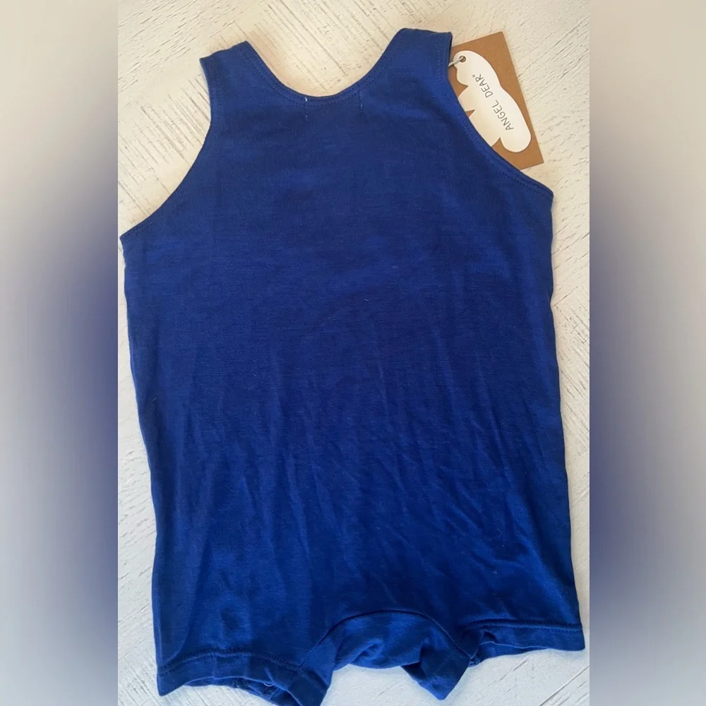 Angel Dear Navy Short Overall NWT